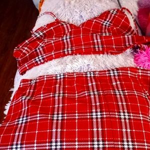 Two piece crop top and skirt set 3x